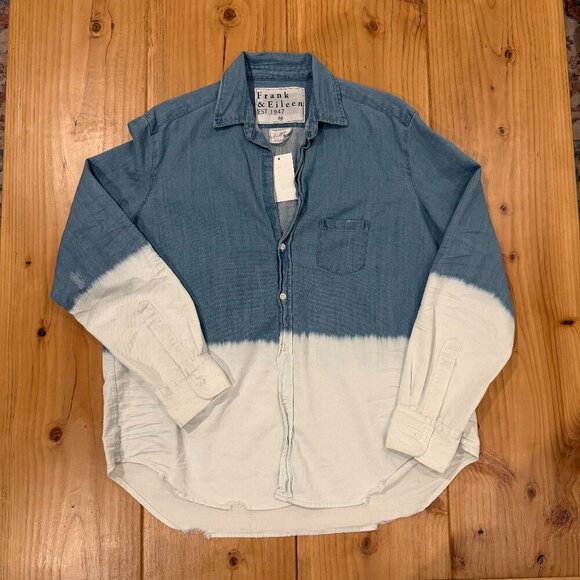 Frank & Eileen Tops - Frank & Eileen Dip-Dye Chambray Button-Up Shirt - Size M